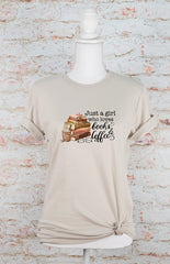 Just a Girl Who Loves Books & Coffee Graphic Tee