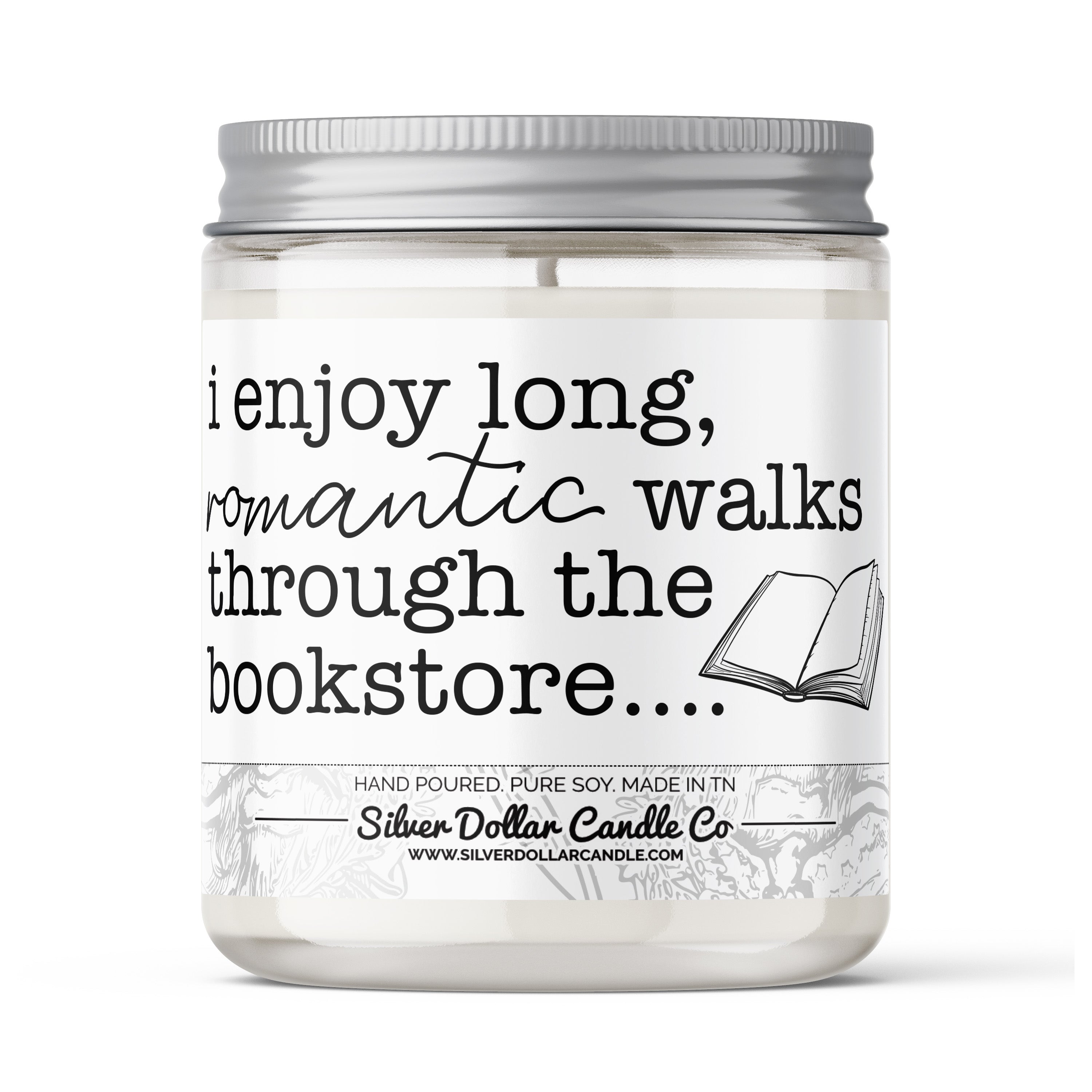 I Enjoy Long Walks Through The Bookstore Candle - Ink and Latte