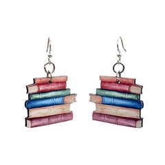 Book Stack Earrings - Ink and Latte