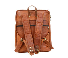 Genuine Leather Backpack High Capacity Travel Bag Rucksack Day-pack