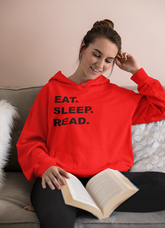 Eat Sleep Read Hoodie - Ink and Latte