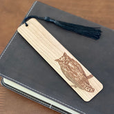 Owl Engraved Wood Bookmark - Ink and Latte