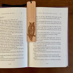 Owl Engraved Wood Bookmark - Ink and Latte