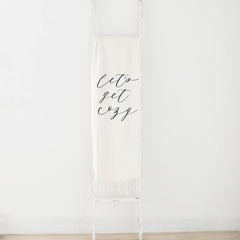 Lets Get Cozy Throw Blanket - Ink and Latte