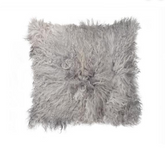 Gray Sheepskin Pillow - Ink and Latte