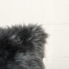 Gray Sheepskin Pillows - 2 Pack - Ink and Latte