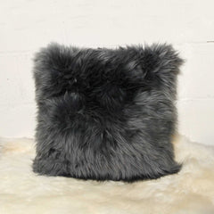 Gray Sheepskin Pillows - 2 Pack - Ink and Latte