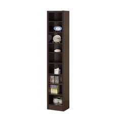 Glimmering Brown Narrow Wooden Bookcase - Ink and Latte