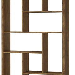 Metal And Wood Modern Style Bookcase With Multiple Shelves - Ink and Latte