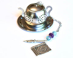 Book Tea Infuser with Pen - Ink and Latte