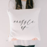 Snuggle Up Pillow - Ink and Latte