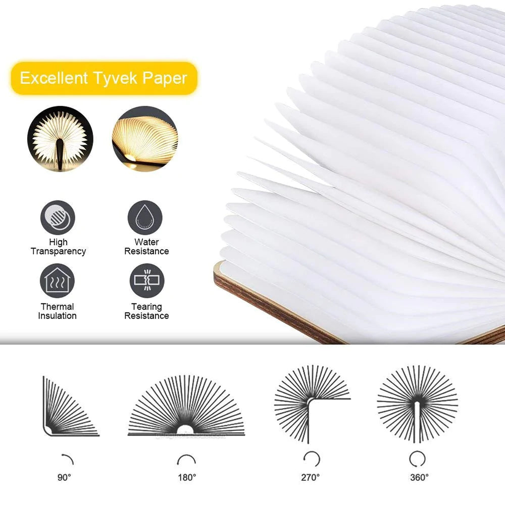 Portable LED Book Decor Night Light - Ink and Latte