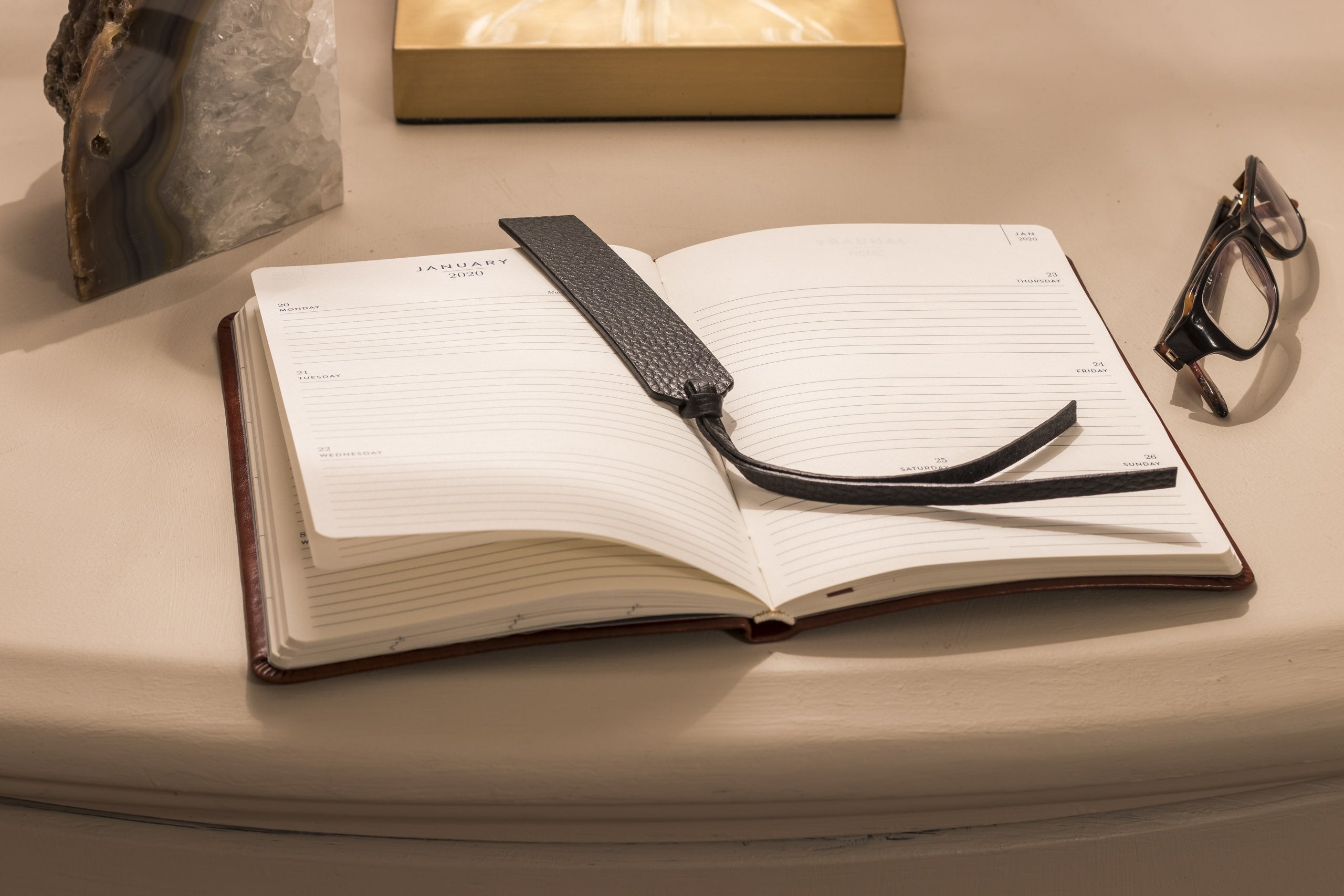 Simple Leather Bookmark - Ink and Latte