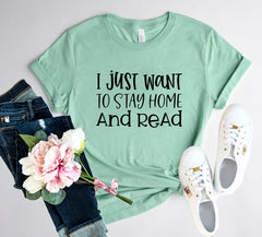 I Just Want To Stay Home And Read Tee - Ink and Latte