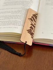 Mountain Engraved Wood Bookmark - Ink and Latte