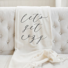 Lets Get Cozy Throw Blanket - Ink and Latte