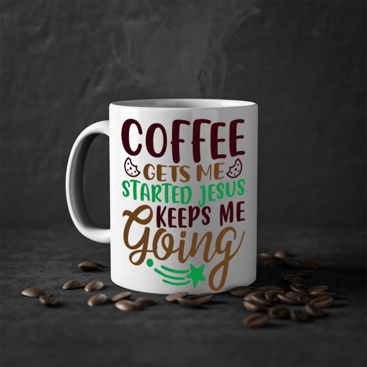 coffee gets me started jesus keeps me going 290#- christmas-Mug /