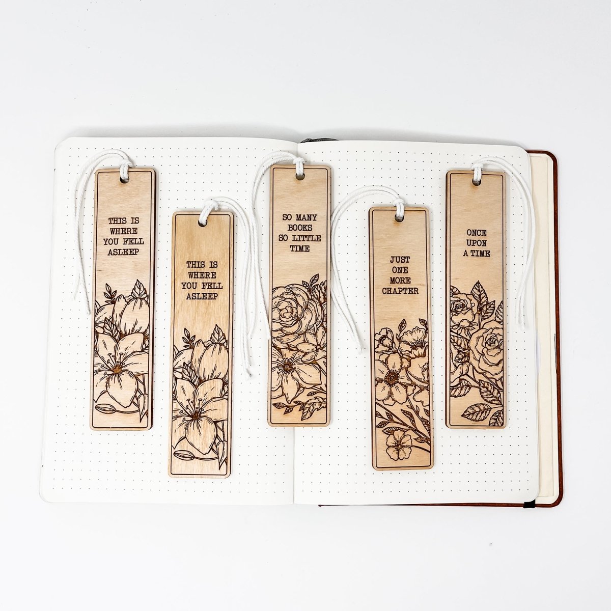 Book Lovers Wooden Bookmark - Ink and Latte