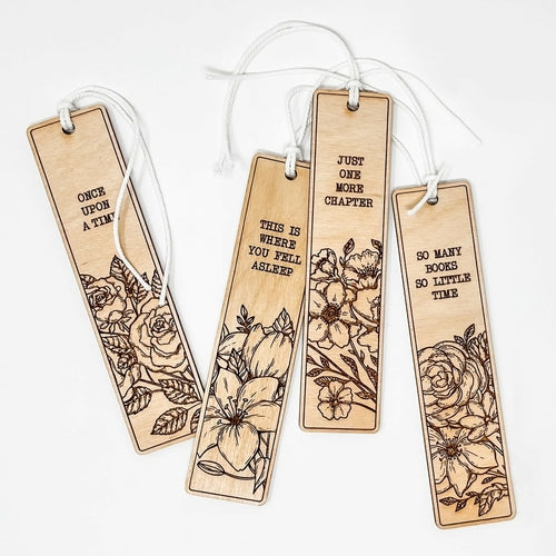 Book Lovers Wooden Bookmark - Ink and Latte