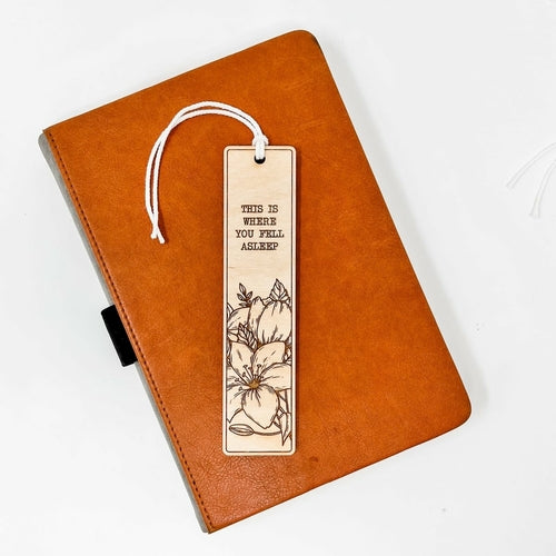 Book Lovers Wooden Bookmark - Ink and Latte