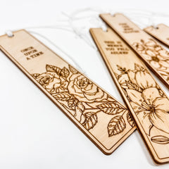 Book Lovers Wooden Bookmark - Ink and Latte