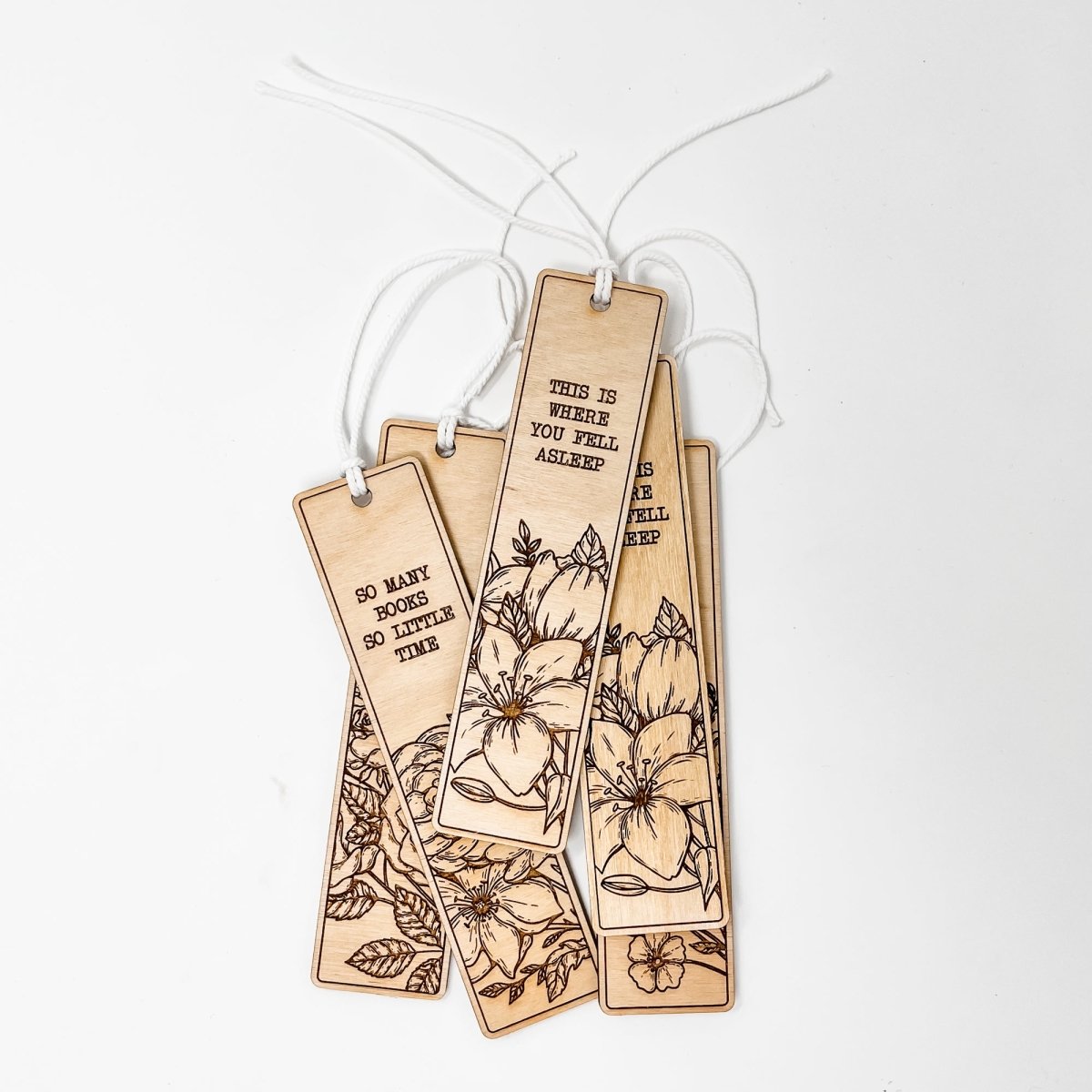 Book Lovers Wooden Bookmark - Ink and Latte