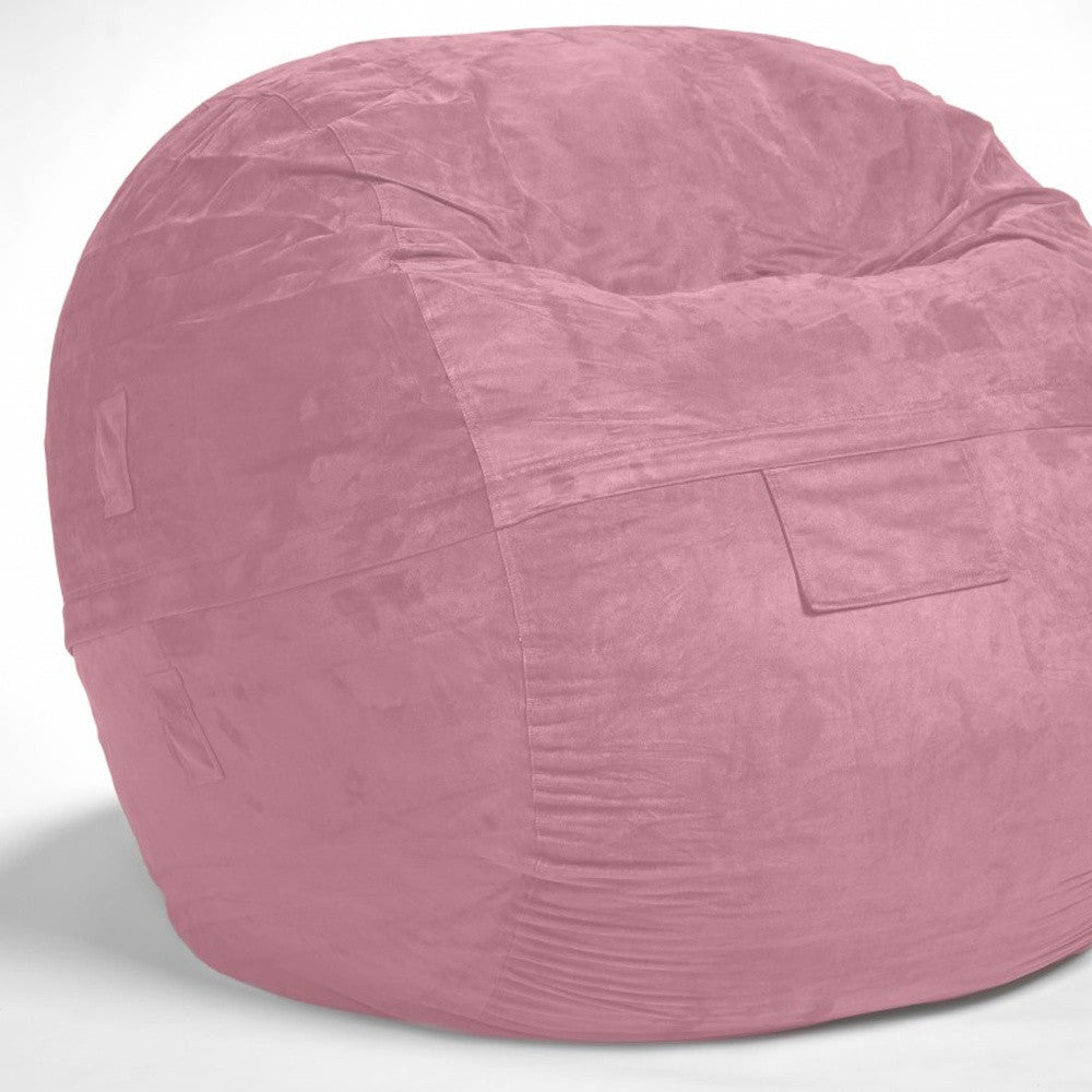 Cozy Rosy Pink Bean Bag Chair - Ink and Latte