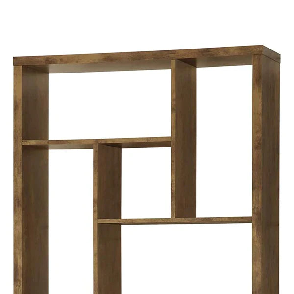 Metal And Wood Modern Style Bookcase With Multiple Shelves - Ink and Latte